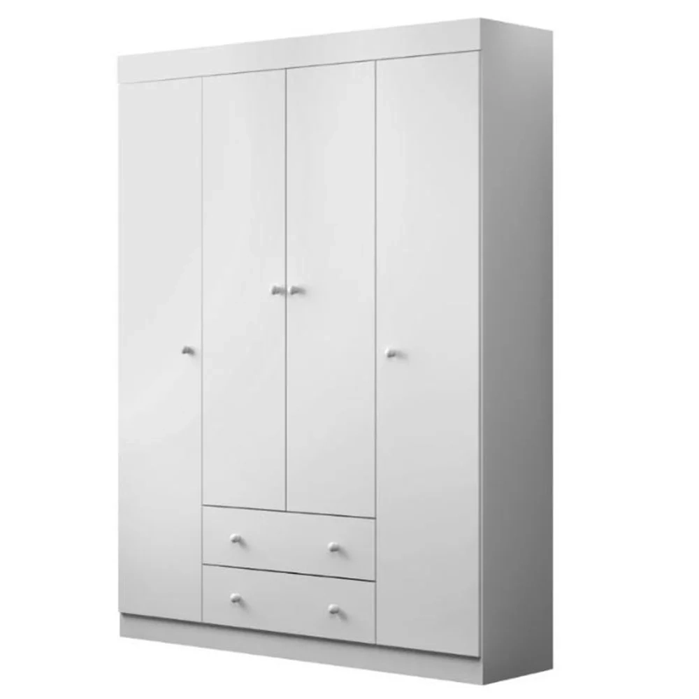 Jogo de Quarto Infantil Guarda Roupa e Cômoda Elisa Branco - Phoenix