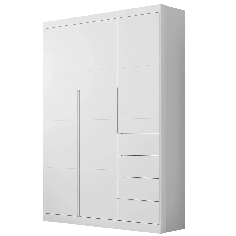 Jogo de Quarto Infantil Guarda Roupa e Cômoda Eloá Branco - Phoenix