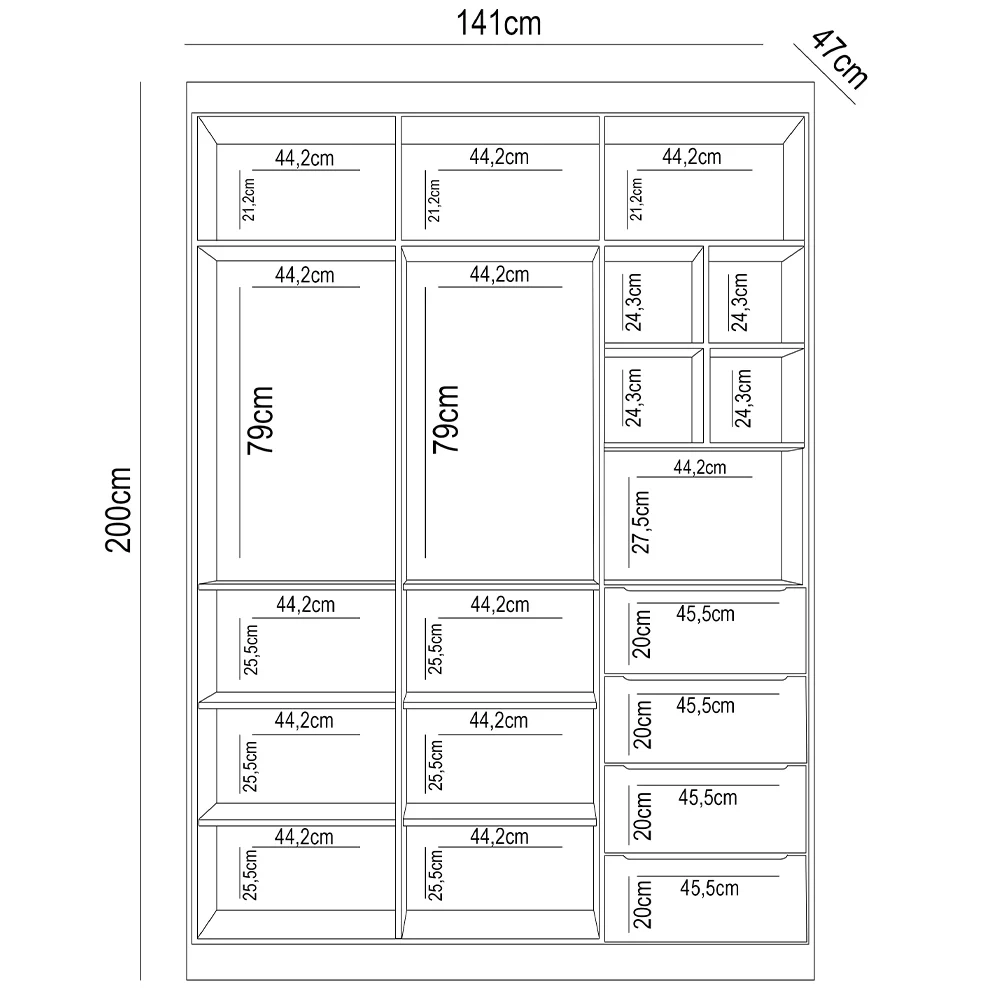Jogo de Quarto Infantil Guarda Roupa e Cômoda Eloá Branco - Phoenix