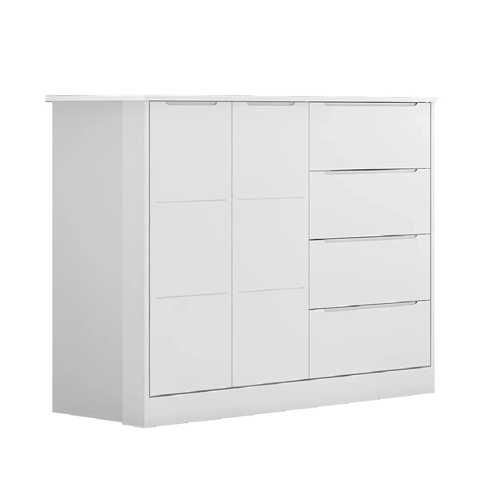 Jogo de Quarto Infantil Guarda Roupa e Cômoda Eloá Branco - Phoenix