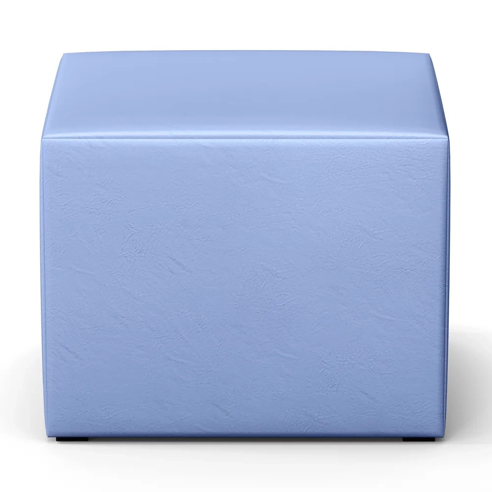 Poltrona Amamentação Base Madeira Balanço e Puff Letícia Sintético Azul - Phoenix