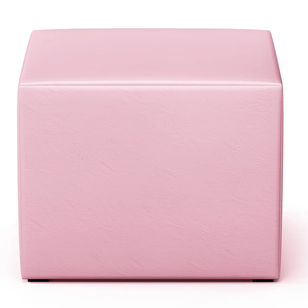 Poltrona de Amamentação Fixa com Puff Letícia Sintético Rosa - Phoenix