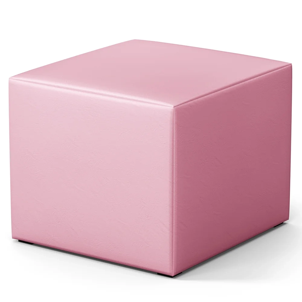 Poltrona de Amamentação Fixa com Puff Letícia Sintético Rosa - Phoenix