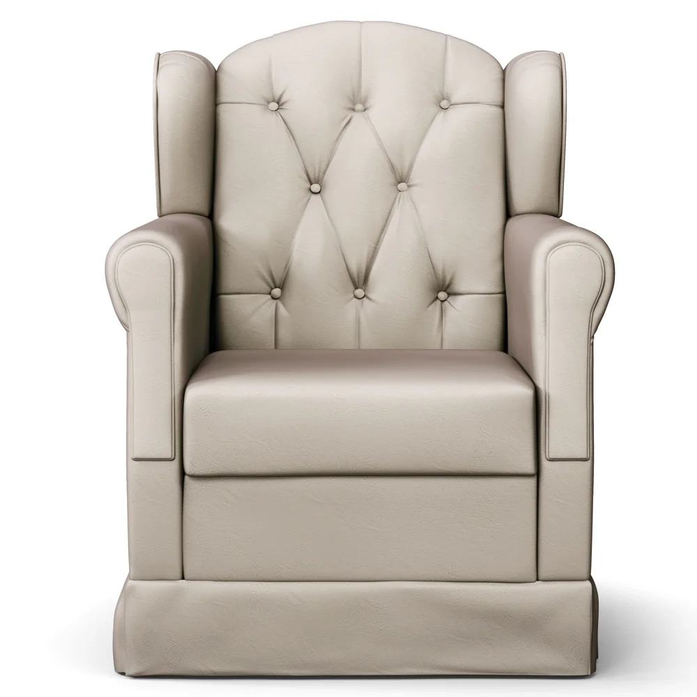 Poltrona de Amamentação Balanço Letícia Sintético Bege - Phoenix