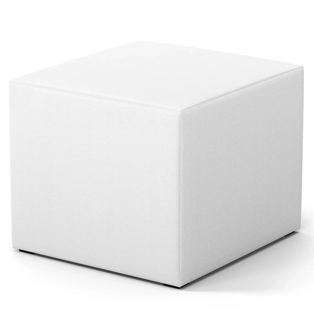 Poltrona de Amamentação Fixa com Puff Letícia Sintético Branco - Phoenix