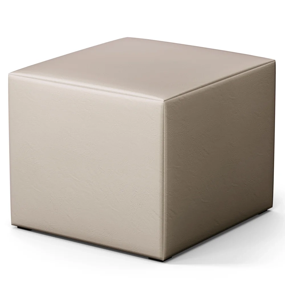 Poltrona de Amamentação Fixa com Puff Letícia Sintético Bege - Phoenix