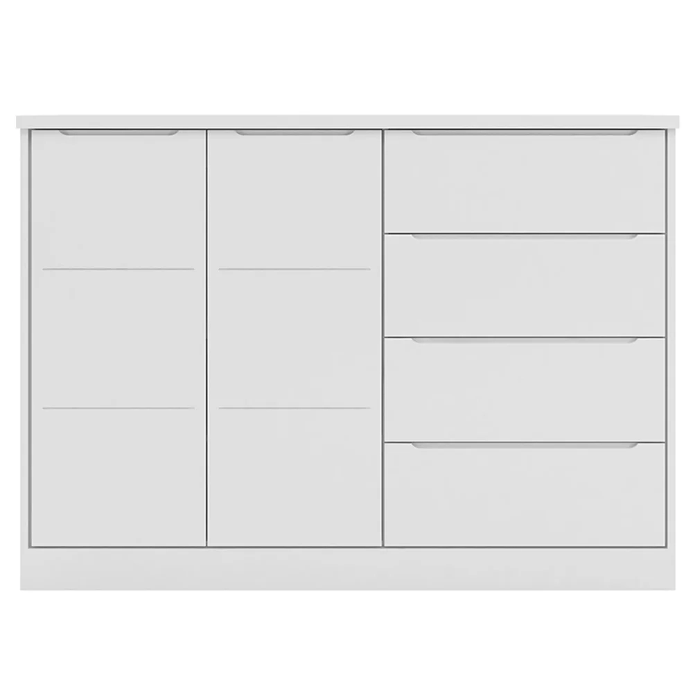 Cômoda Infantil 2 Portas e 4 Gavetas Pérola Branco - Phoenix