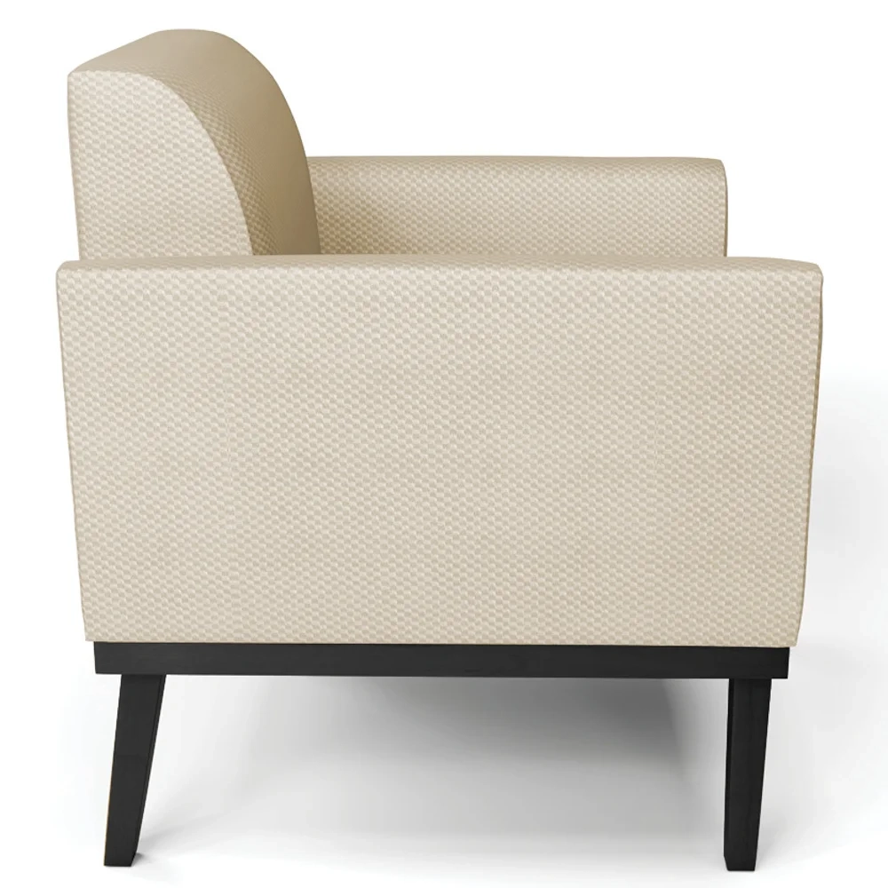 Poltrona Decorativa Base Madeira Preto Maressa Veludo Luxo Off White - Ibiza