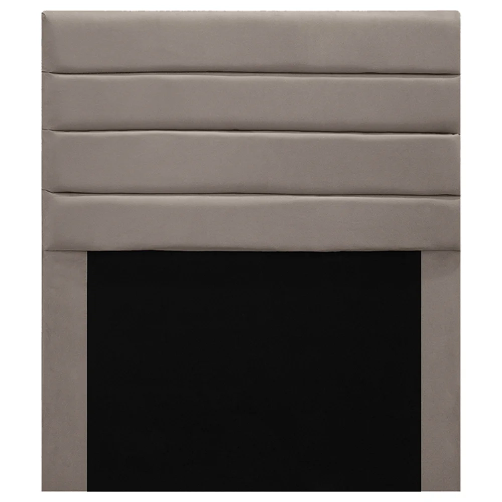 Cabeceira Cama Box Solteiro 90cm Rubi W01 Suede Bege - Mpozenato