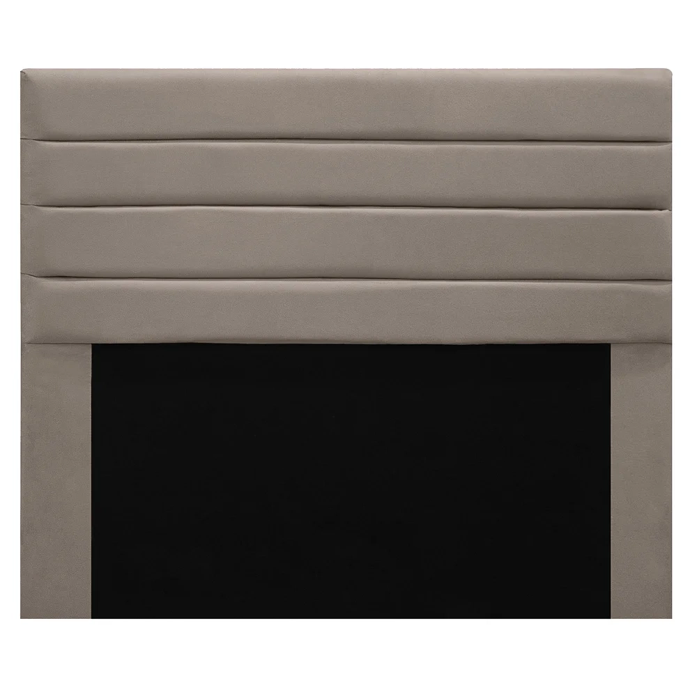 Cabeceira Cama Box Casal 140cm Rubi W01 Suede Bege - Mpozenato