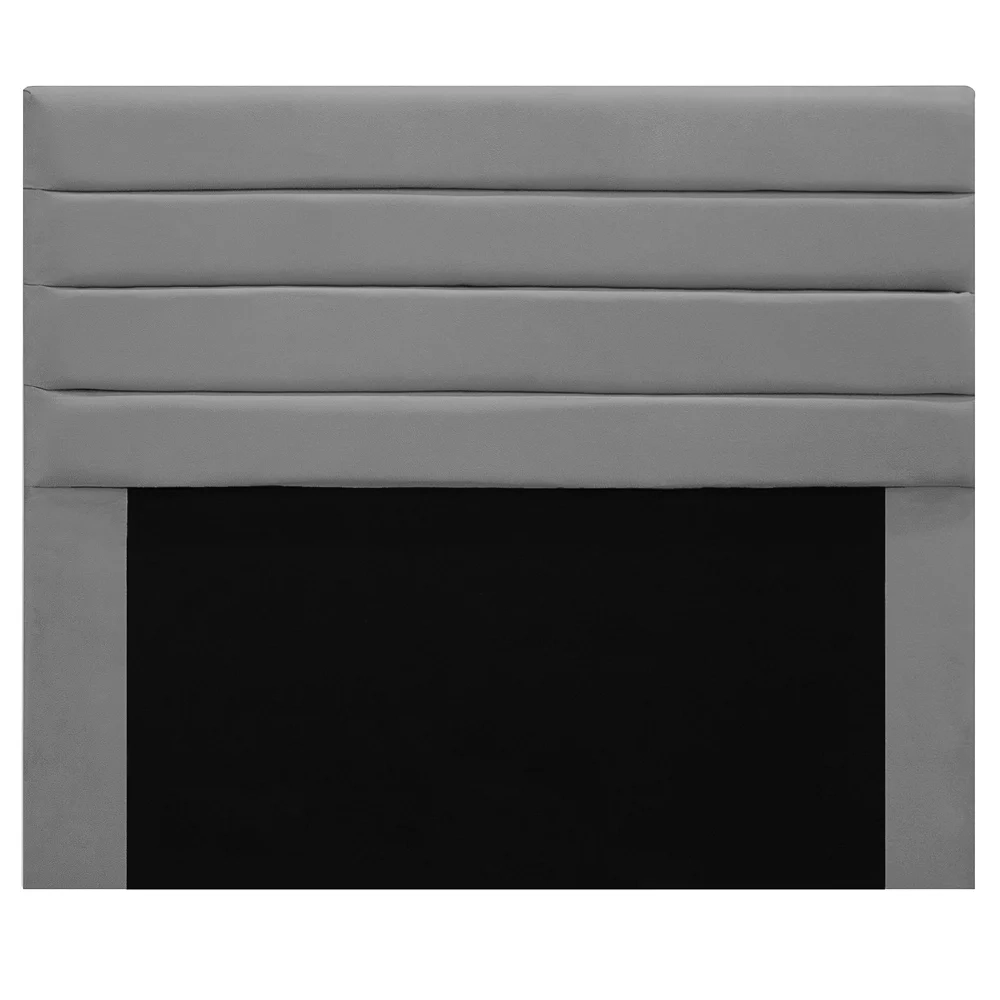 Cabeceira Cama Box Casal 140cm Rubi W01 Suede Cinza - Mpozenato