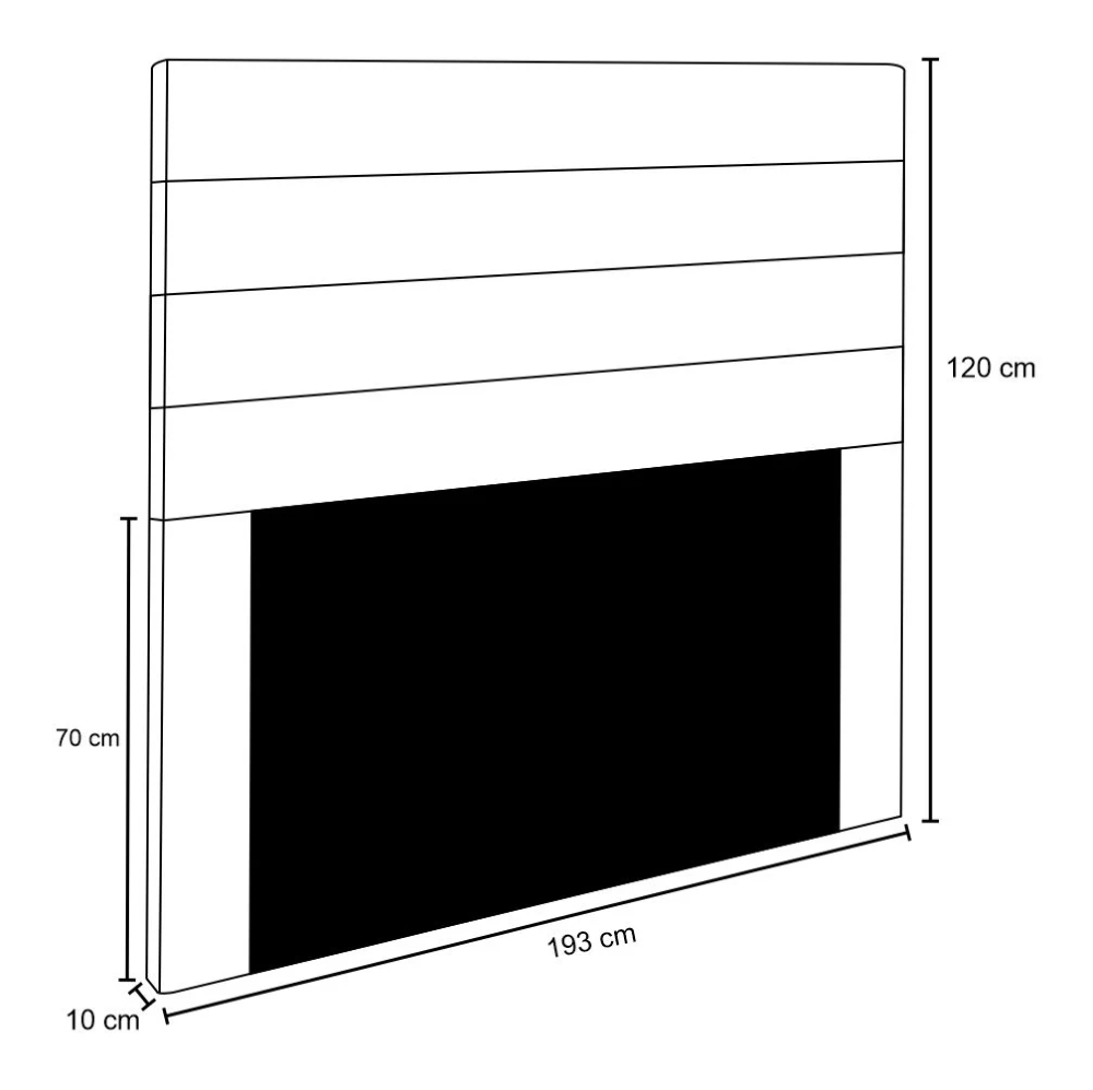 Cabeceira Cama Box Casal King 193cm Rubi W01 Corano Bege - Mpozenato