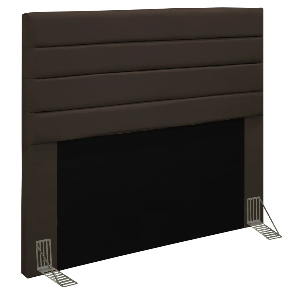 Cabeceira Cama Box Casal King 193cm Rubi W01 Suede Marrom - Mpozenato