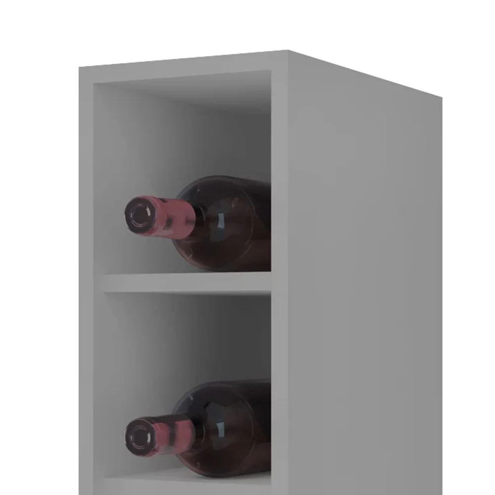 Nicho Aéreo Adega Vertical 20cm Riad Cinza Claro - Lumil