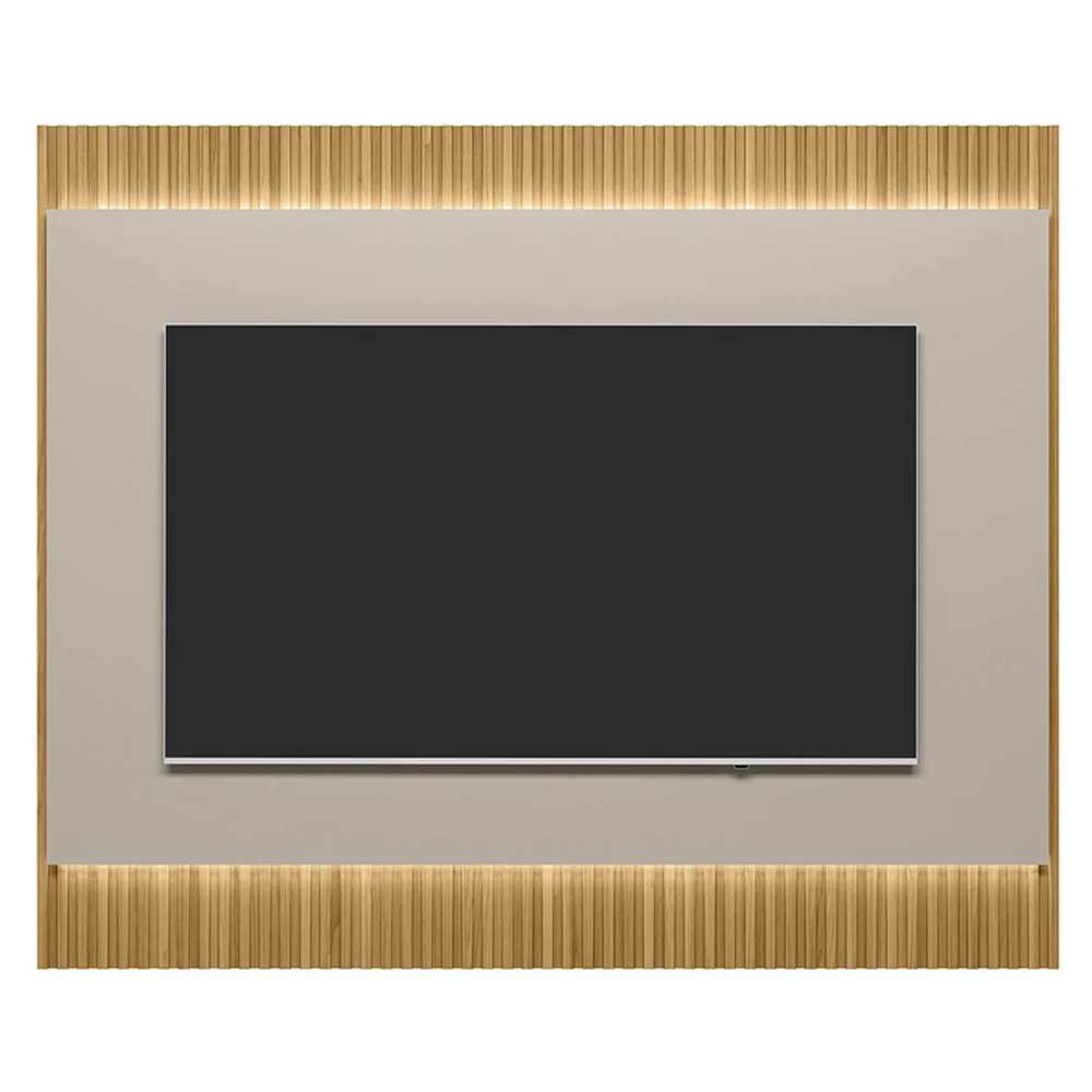 Painel Para TV Suspenso 70 Pol 180cm Real L06 Tauari/Off White Fosco - Mpozenato