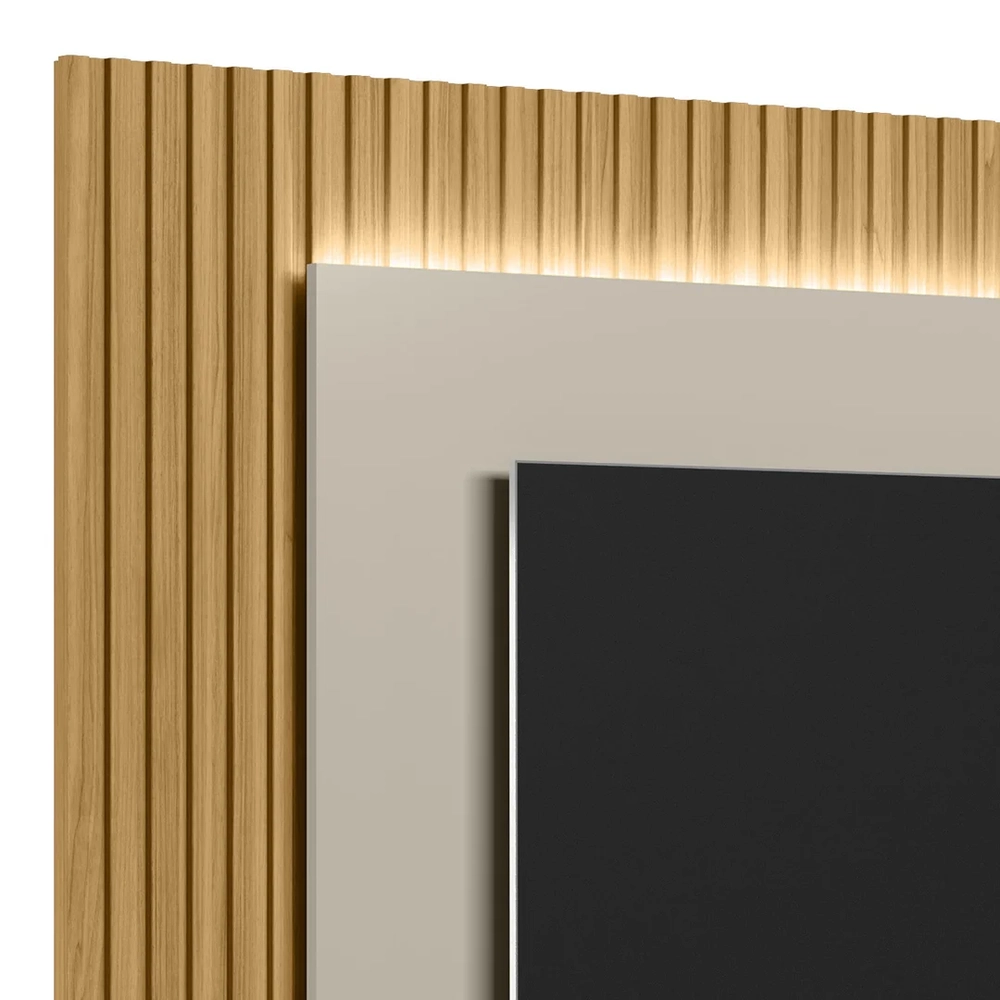 Painel Para TV Suspenso 70 Pol 180cm Real L06 Tauari/Off White Fosco - Mpozenato