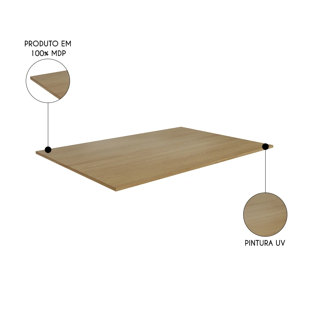 Tampo Para Balcão de Cozinha 120cm MDP Amêndoa - AJL Móveis