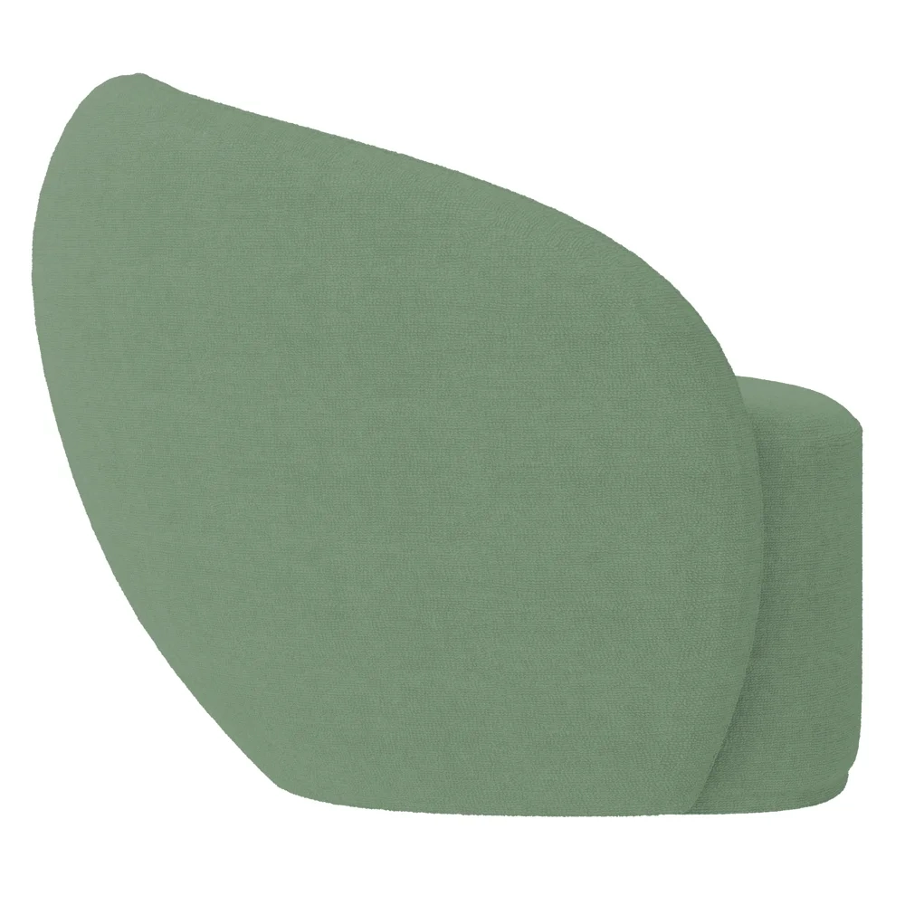 Poltrona para Sala de Estar Orgânica Kit com 2 Garbin Z08 Boucle Verde - Mpozenato