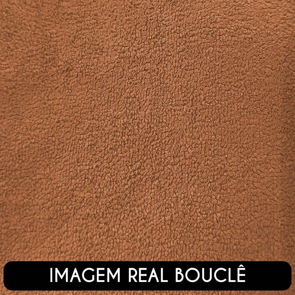 Poltrona para Sala de Estar Orgânica Kit com 2 Garbin Z08 Boucle Terracota - Mpozenato