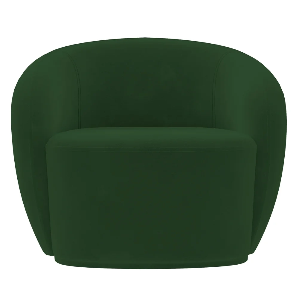 Poltrona para Sala de Estar Orgânica Kit com 2 Garbin Z08 Veludo Verde - Mpozenato