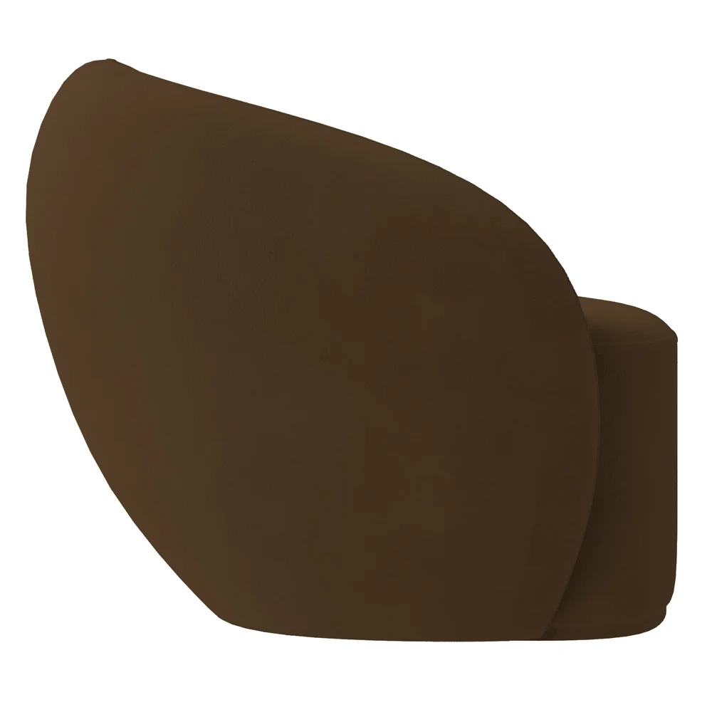 Poltrona para Sala de Estar Orgânica Kit com 2 Garbin Z08 Veludo Marrom - Mpozenato