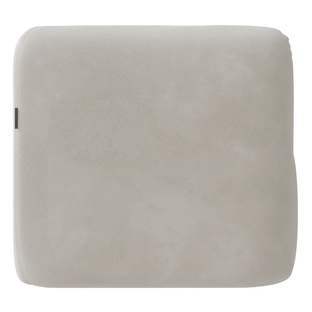 Poltrona para Sala de Estar Decorativa Quadrada Maggie Z08 Veludo Bege - Mpozenato