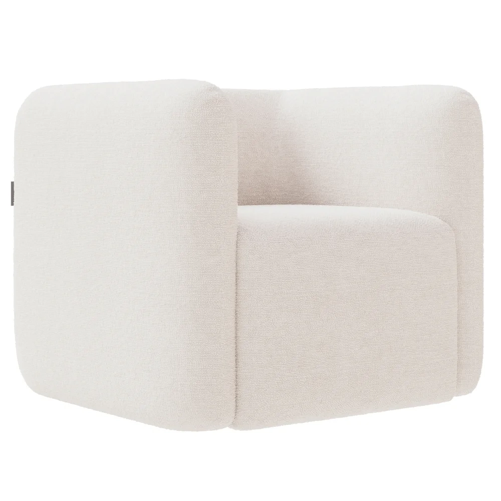 Poltrona para Sala de Estar Decorativa Kit com 2 Maggie Z08 Boucle Bege - Mpozenato