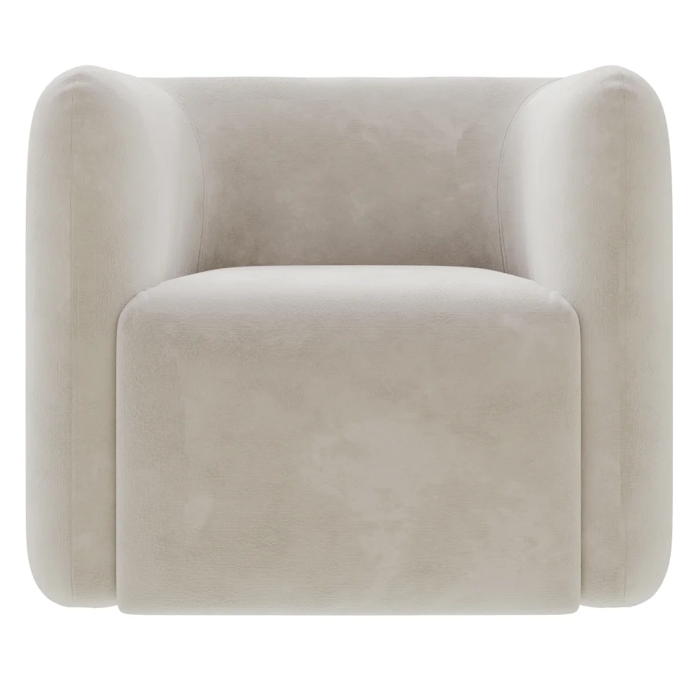 Poltrona para Sala de Estar Decorativa Kit com 2 Maggie Z08 Veludo Bege - Mpozenato