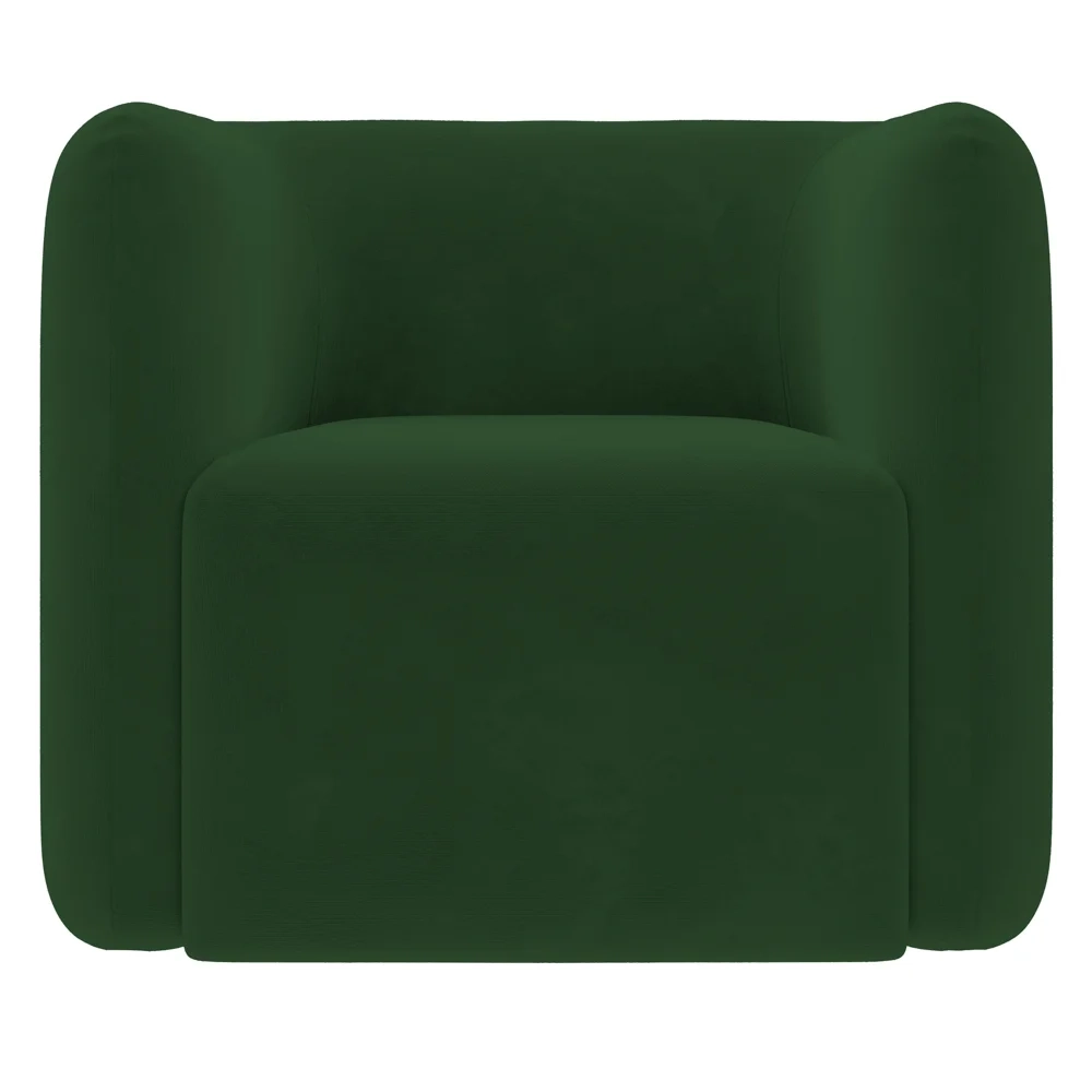 Poltrona para Sala de Estar Decorativa Kit com 2 Maggie Z08 Veludo Verde - Mpozenato