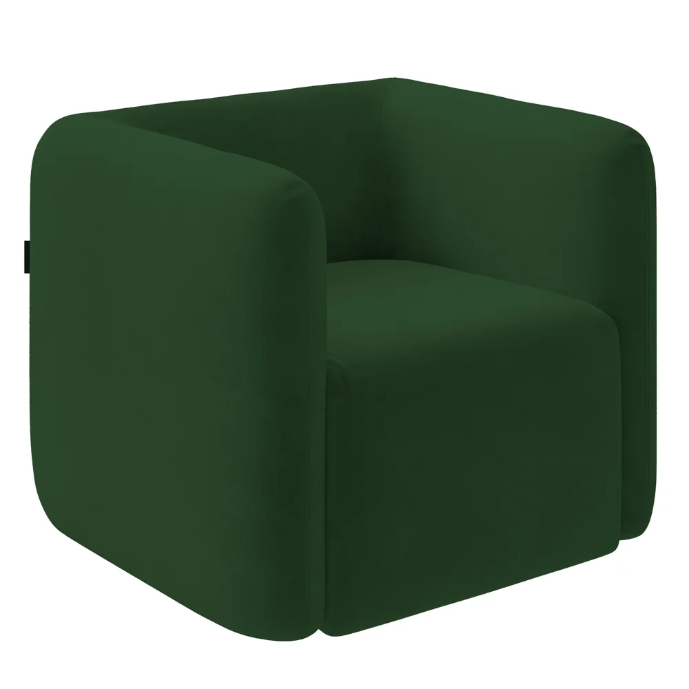 Poltrona para Sala de Estar Decorativa Kit com 2 Maggie Z08 Veludo Verde - Mpozenato
