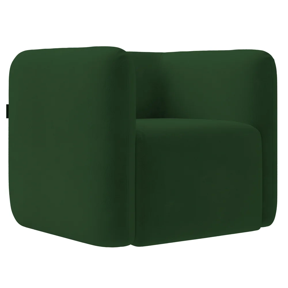 Poltrona para Sala de Estar Decorativa Kit com 2 Maggie Z08 Veludo Verde - Mpozenato