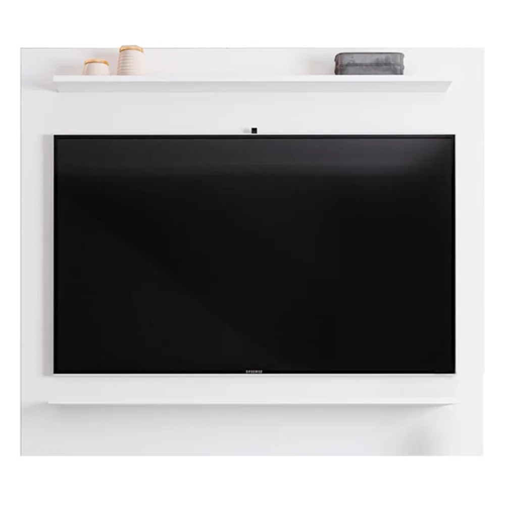 Painel para TV Suspenso 50 Pol 120cm 2 Prateleiras Versa Z34 Branco - Mpozenato