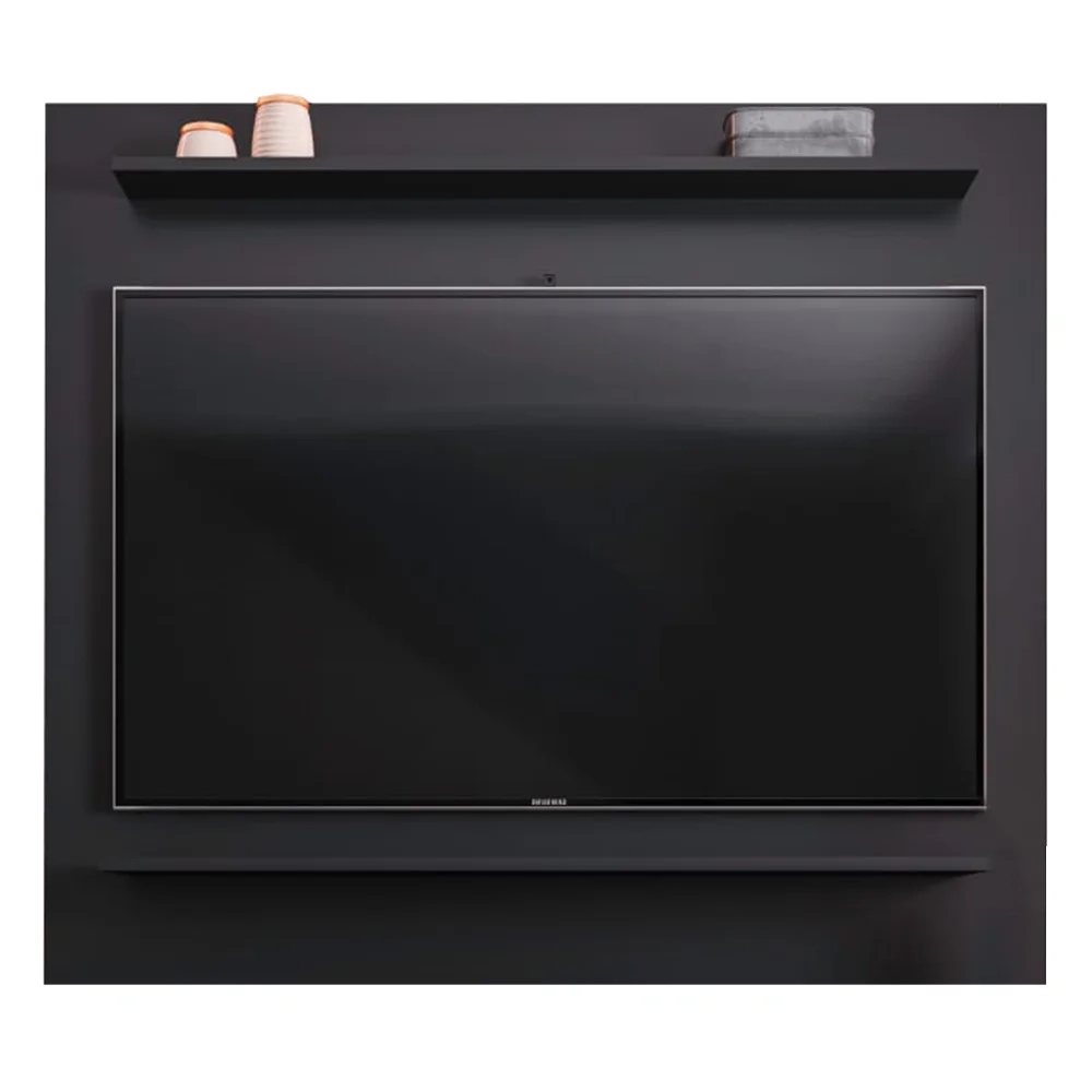 Painel para TV Suspenso 50 Pol 120cm 2 Prateleiras Versa Z34 Preto - Mpozenato
