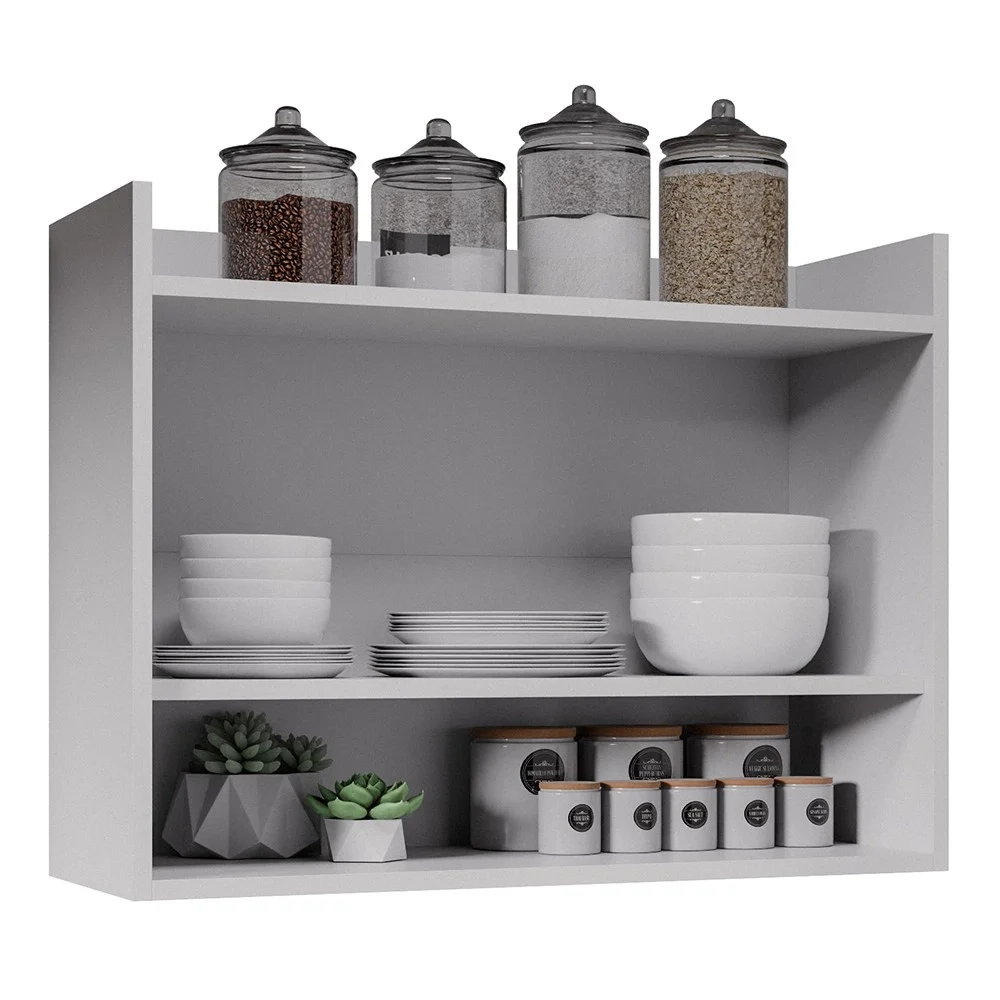 Armário de Cozinha Aéreo 71cm 2 Portas 1 Nicho Ceci Z34 Branco - Mpozenato