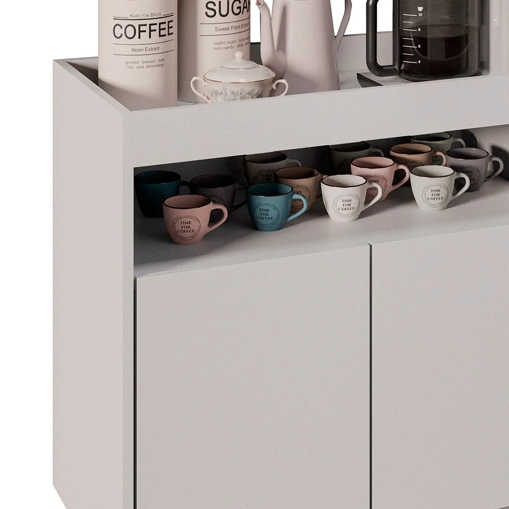 Balcão Aparador Buffet Cantinho do Café 71cm Lice Z34 Branco - Mpozenato