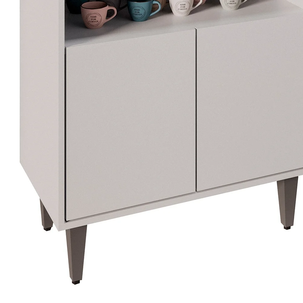 Balcão Aparador Buffet Cantinho do Café 71cm Lice Z34 Branco - Mpozenato