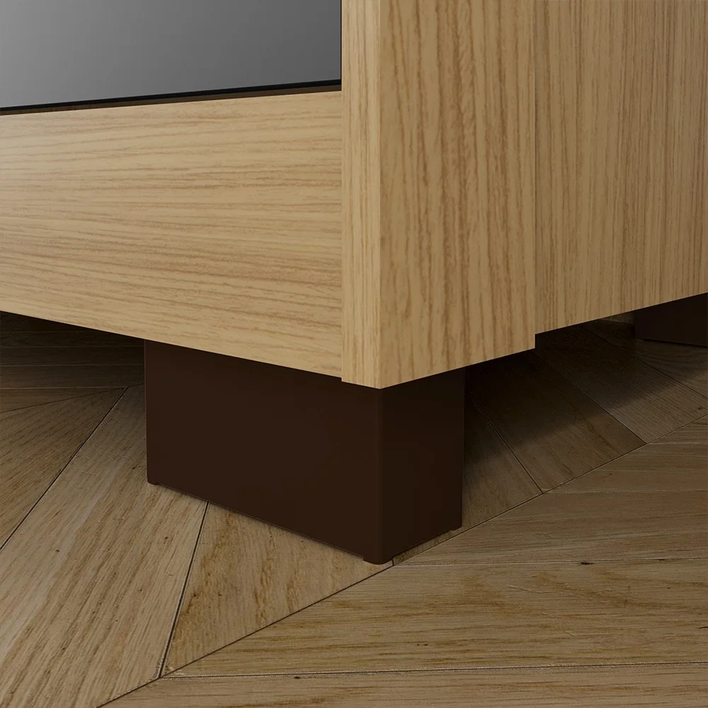 Cômoda para Quarto 3 Gavetas 90cm Califórnia Carvalho/Grafite - Incorplac