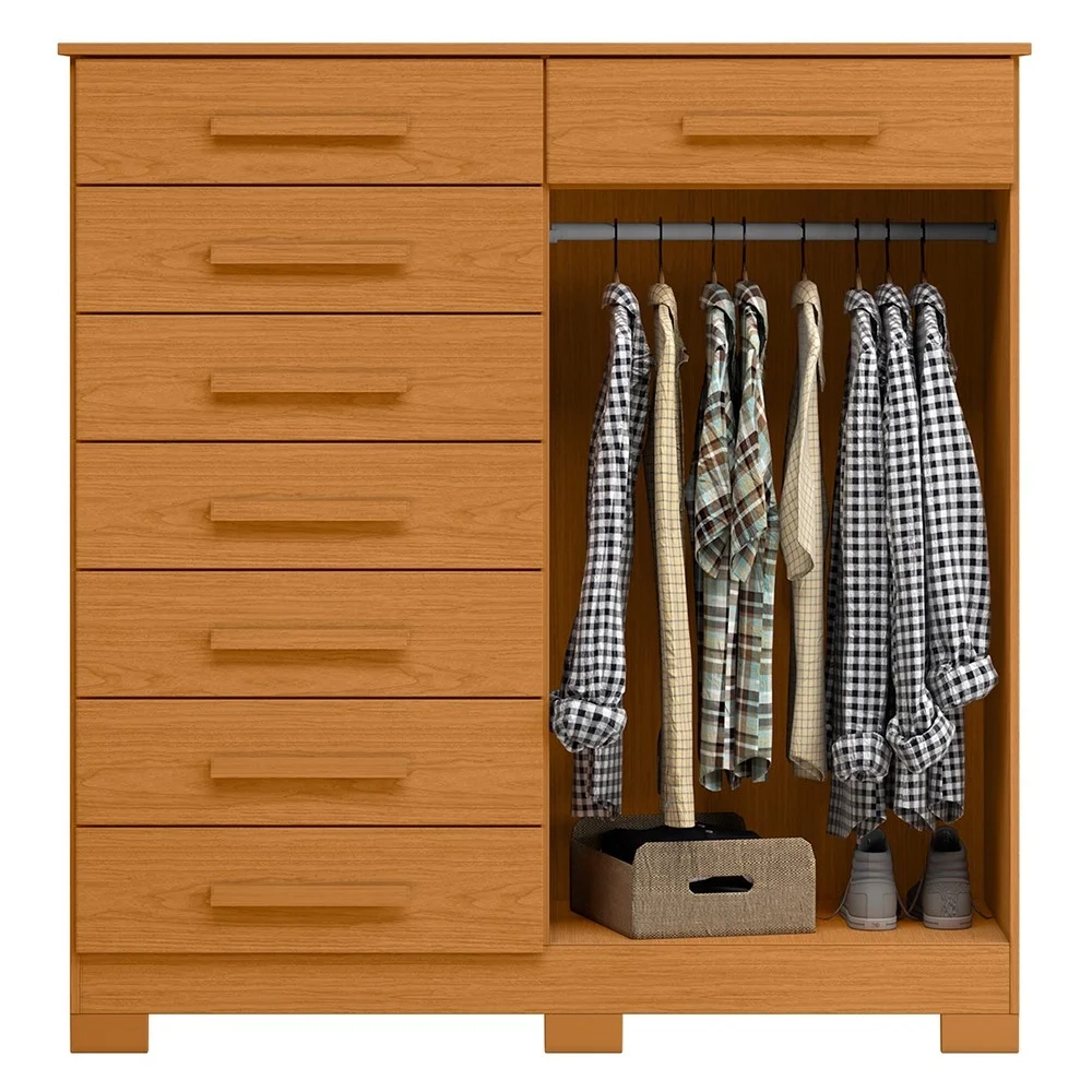 Cômoda Sapateira 8 Gavetas 2 Portas 125cm Verona Cinamomo - Albatroz