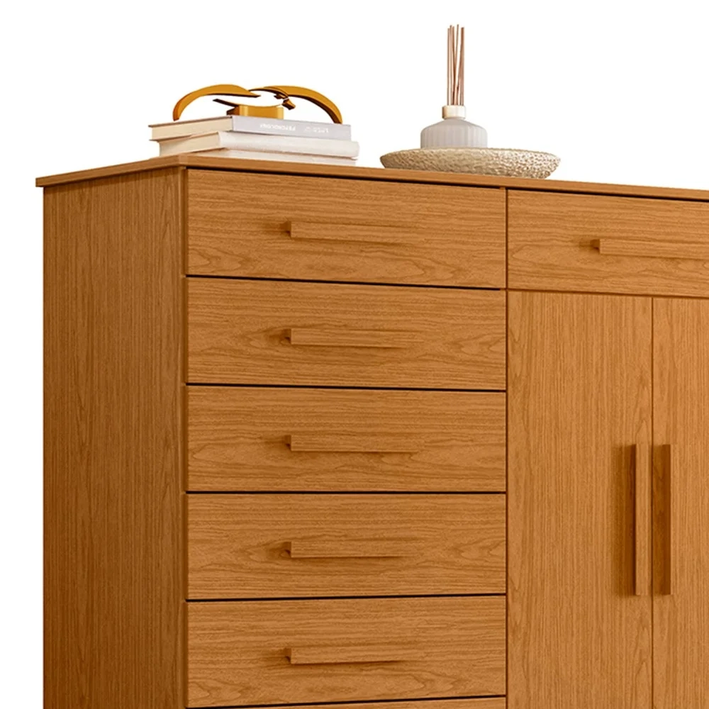 Cômoda Sapateira 8 Gavetas 2 Portas 125cm Verona Cinamomo - Albatroz