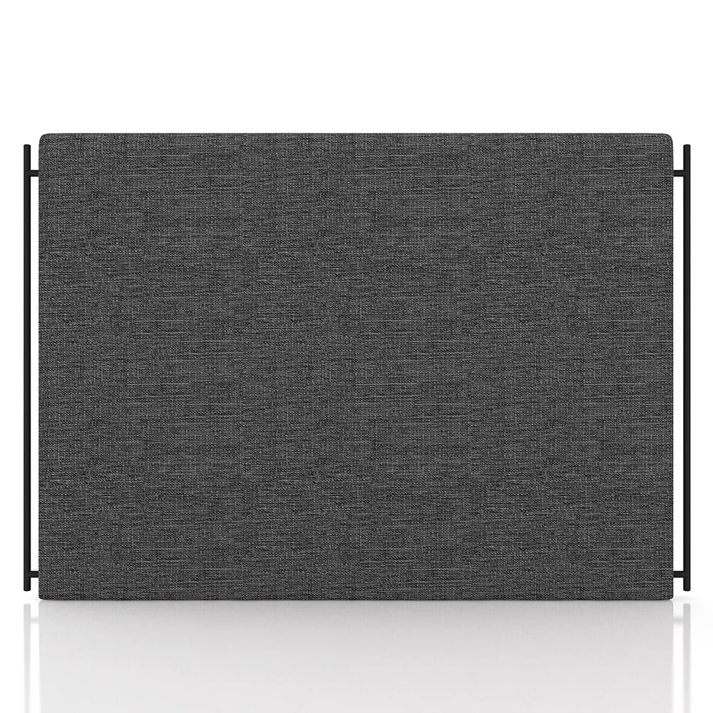 Cabeceira Cama Box Casal King 195cm Oscar Z37 Linho Cinza Escuro - Mpozenato