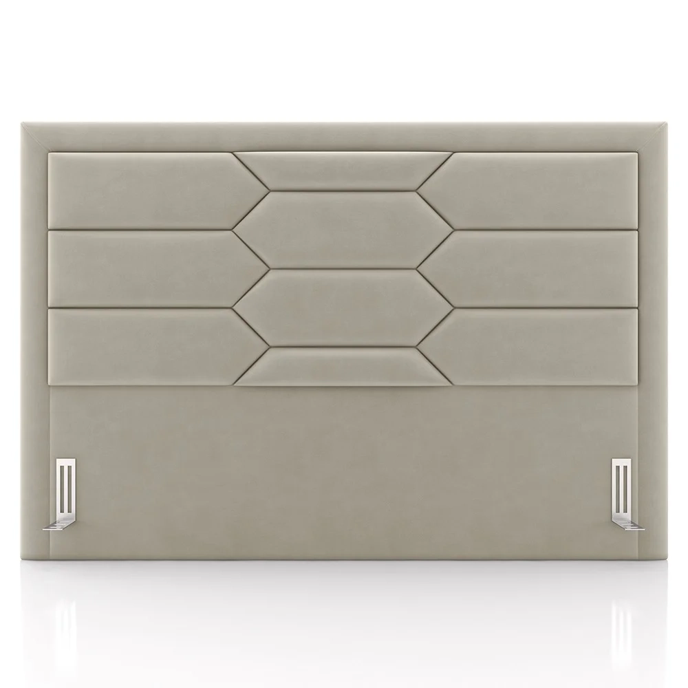 Cabeceira Cama Box Casal King 195cm Texas Z37 Veludo Bege - Mpozenato