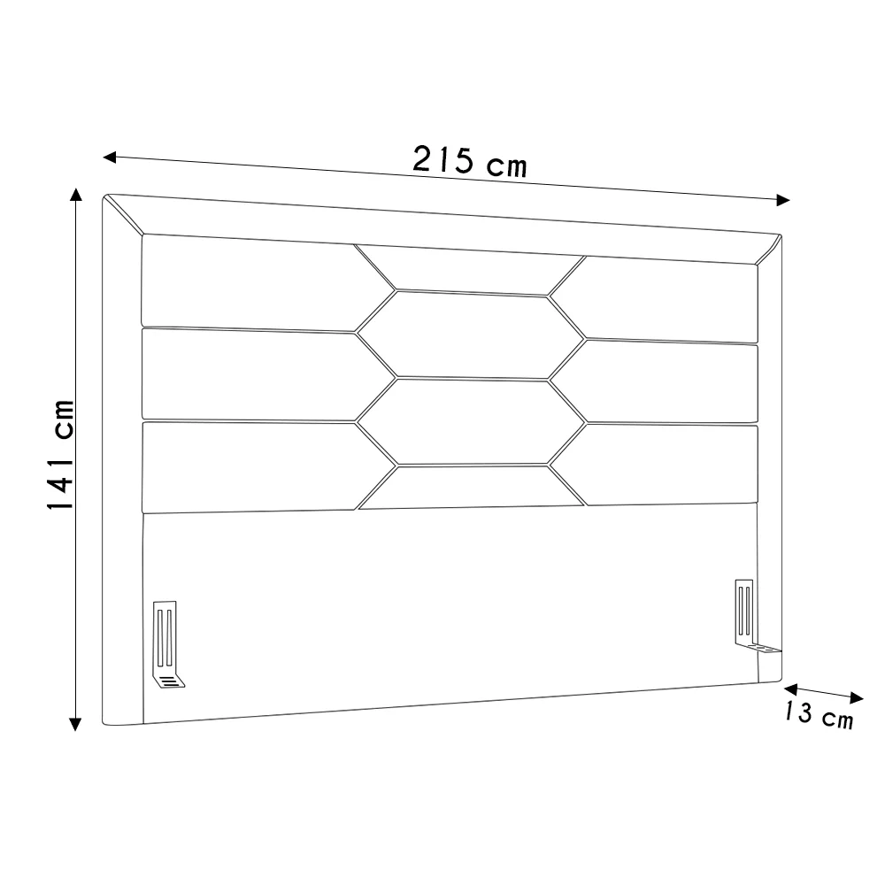 Cabeceira Cama Box Casal King 195cm Texas Z37 Linho Cinza Escuro - Mpozenato