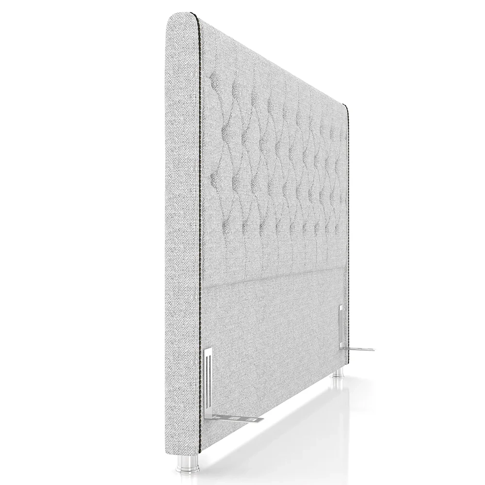 Cabeceira Cama Box Solteiro 90cm Florenza Z37 Linho Cinza Claro - Mpozenato