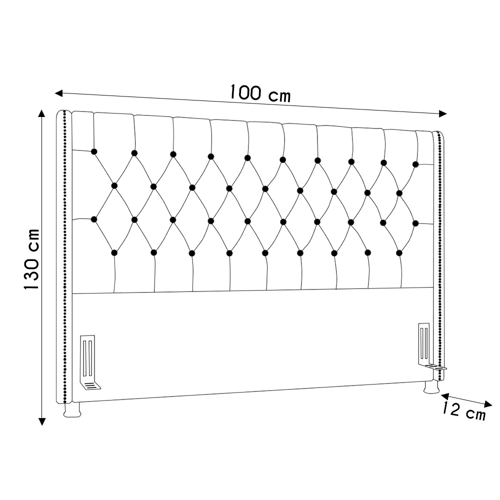 Cabeceira Cama Box Solteiro 90cm Florenza Z37 Veludo Bege - Mpozenato