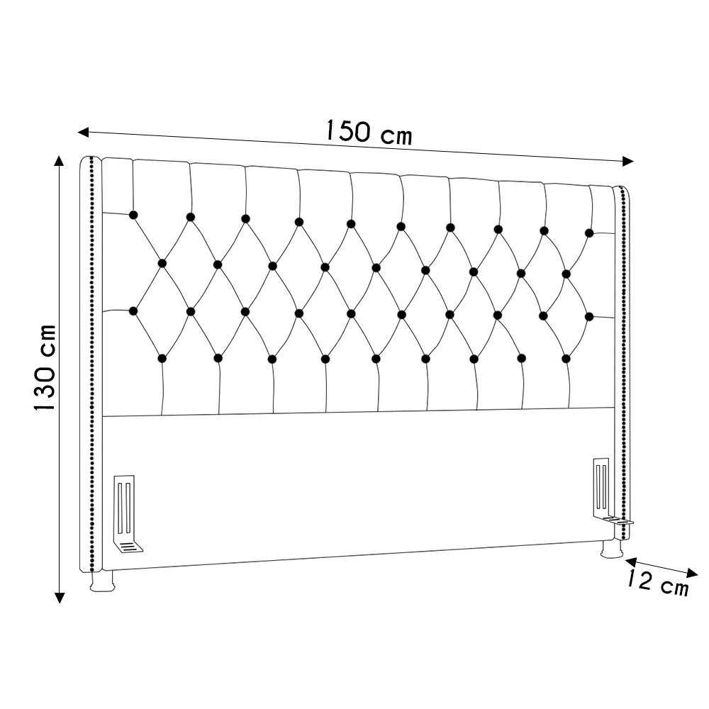 Cabeceira Cama Box Casal 140cm Florenza Z37 Veludo Bege - Mpozenato