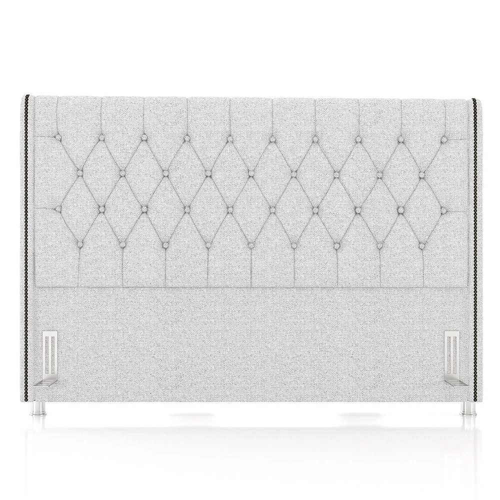 Cabeceira Cama Box Casal Queen 160cm Florenza Z37 Linho Cinza Claro - Mpozenato