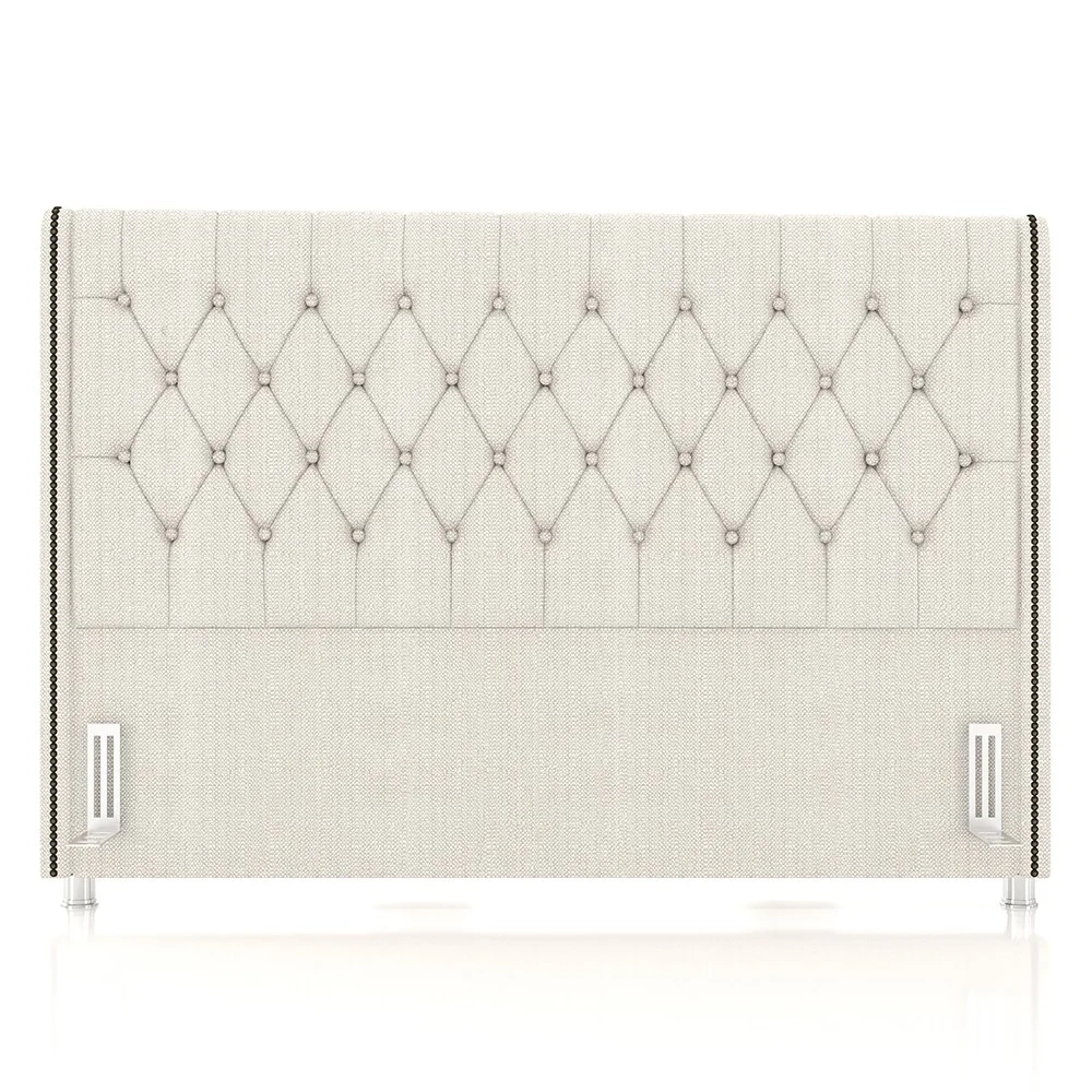 Cabeceira Cama Box Casal King 195cm Florenza Z37 Linho Creme - Mpozenato