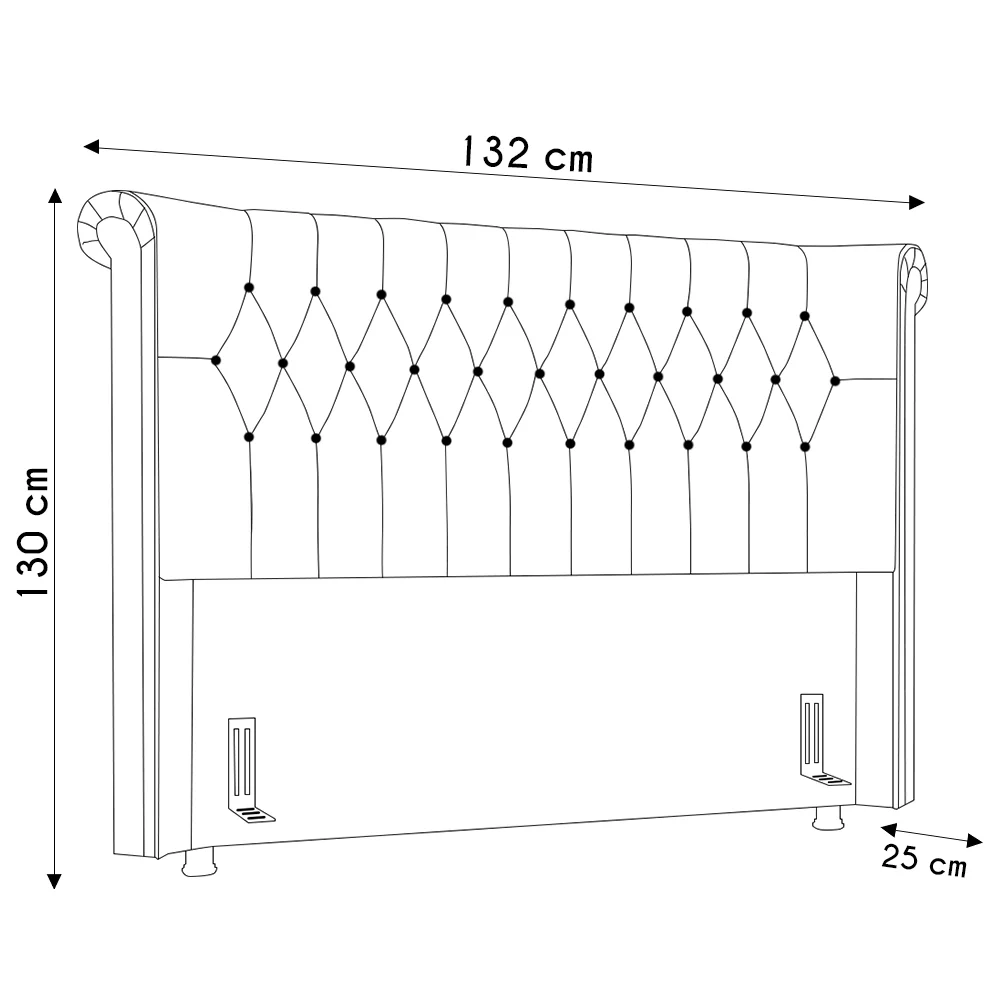 Cabeceira Cama Box Solteiro 90cm Dust Z37 Linho Creme - Mpozenato