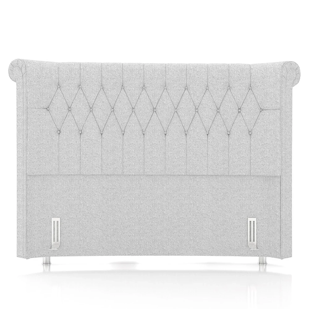 Cabeceira Cama Box Solteiro 90cm Dust Z37 Linho Cinza Claro - Mpozenato