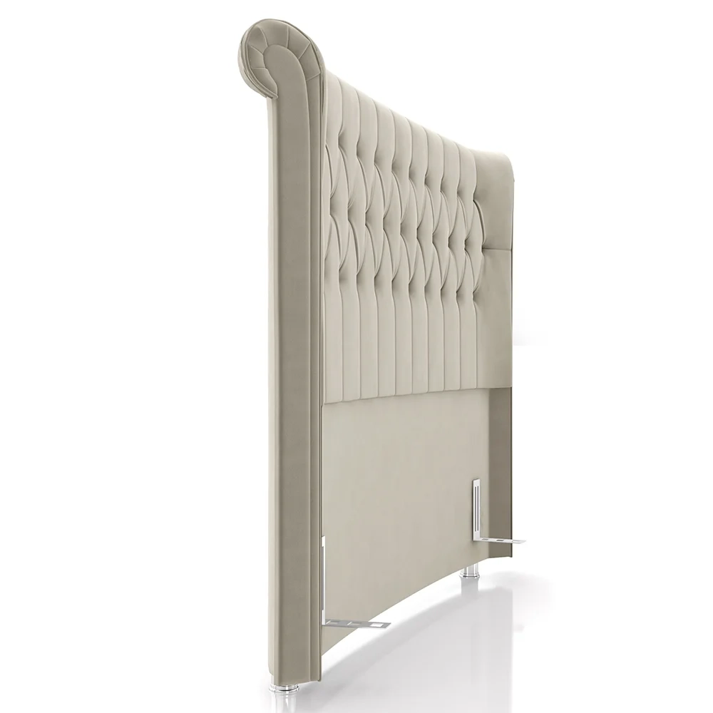 Cabeceira Cama Box Casal Queen 160cm Dust Z37 Veludo Bege - Mpozenato